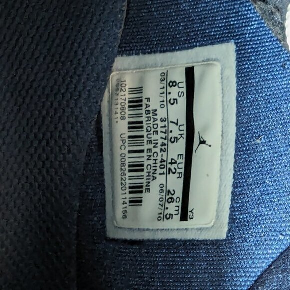 Buy Air Jordan Fusion 1 \'Obsidian\' - 317742 401 Size 8.5  Blue White main image 6